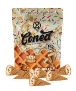 CONED – Birthday Cake | Sweet Infused THC Cone | Premium Bake Bags Flavor